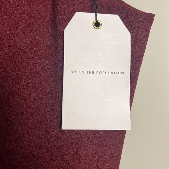 NWT Dress The Population Iris V-Neck Side Slit Gown Size Medium - Picture 6 of 12